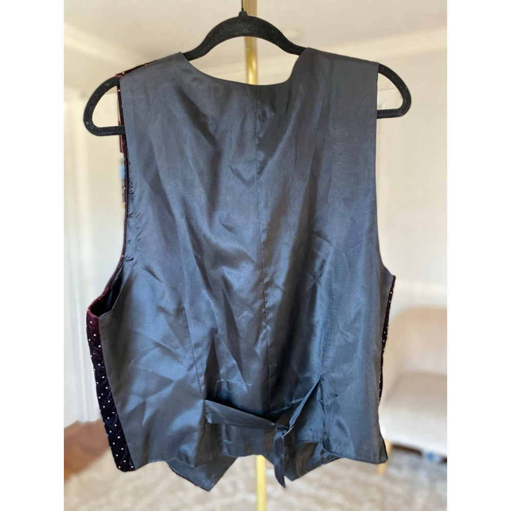 Vintage Velvet Sequin Festival Vest Sparkle Statement Quiet Luxury Parisian Boh - Picture 3 of 7